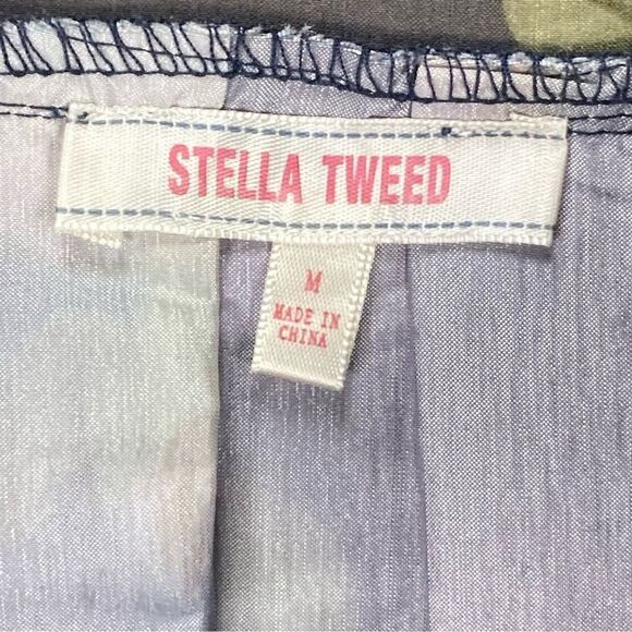 Stella Tweed Skirt Womens M Brown Floral Print Asymmetrical Pleated Eveningwear - Picture 12 of 12